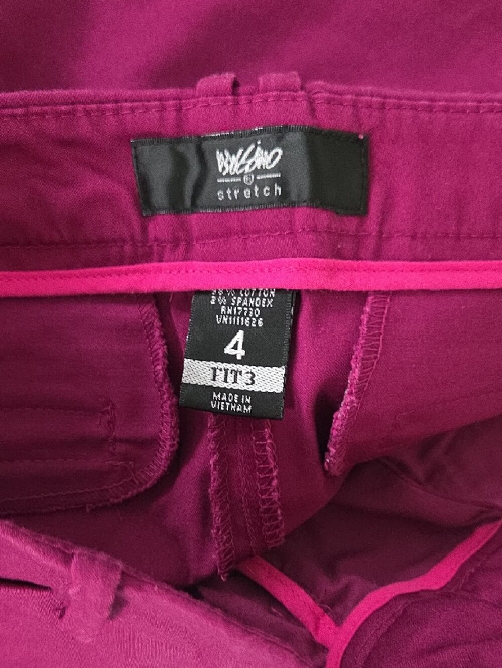 Cotton Shorts With Cuff Mossimo Sz 4 No Flaws Magenta - Picture 4 of 5